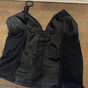 Medium. Black lingerie top.